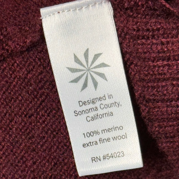 Athleta Maroon Extra Fine Merino Wool Sweater - Picture 4 of 5